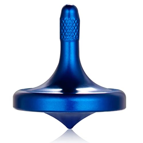 Kreisel Metall mit Perfekte Balance Stabilität und Lange Rotationszeit, Edelstahl Dekompression Desktop EDC Stressabbau Spielzeug für Erwachsene (Juwel Blau) von LOQATIDIS