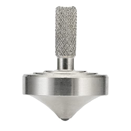 Mini Metall kreisel, Kill Time, reduziert Stress, ADHS Spielzeug, perfekte Balance, präzise CNC gefräst aus einem massiven Block aus 304 Edelstahl (Silber Stil 3) von LOQATIDIS