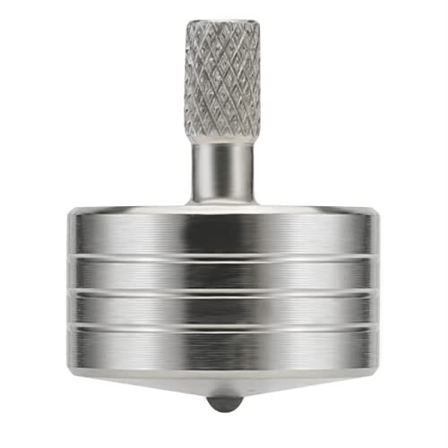 Mini Metall kreisel, Kill Time, reduziert Stress, ADHS Spielzeug, perfekte Balance, präzise CNC gefräst aus einem massiven Block aus 304 Edelstahl (Silber Stil 4) von LOQATIDIS