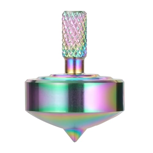Präzisions-Metallkreisel, perfektes Gleichgewicht, Lange Drehzeit von mehr als 10 Minuten, tragbares EDC-Tischspielzeug (Bunt Stil 2) von LOQATIDIS