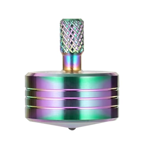 Präzisions-Metallkreisel, perfektes Gleichgewicht, Lange Rotationszeit von mehr als 10 Minuten, tragbares EDC-Tischspielzeug (Bunt Stil 4) von LOQATIDIS
