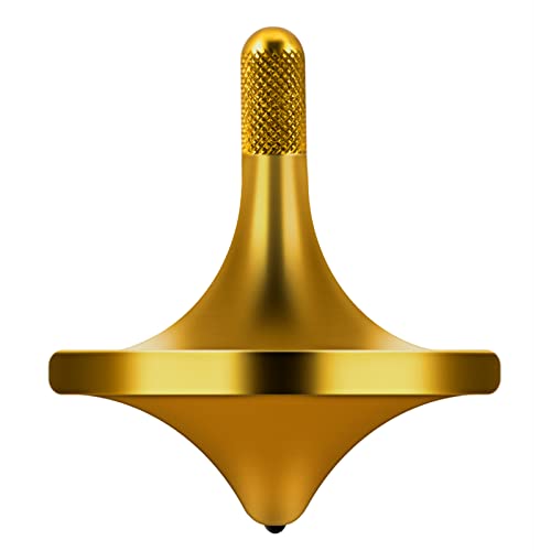 Umweltschutz Edelstahl Metall Kreisel, Anti-Schwerkraft perfekt ausbalanciertes zartes Tischspielzeug, leichtes drehen glatt Schleudern Schleuderzeit über 6 Minuten (Bronze L) von LOQATIDIS