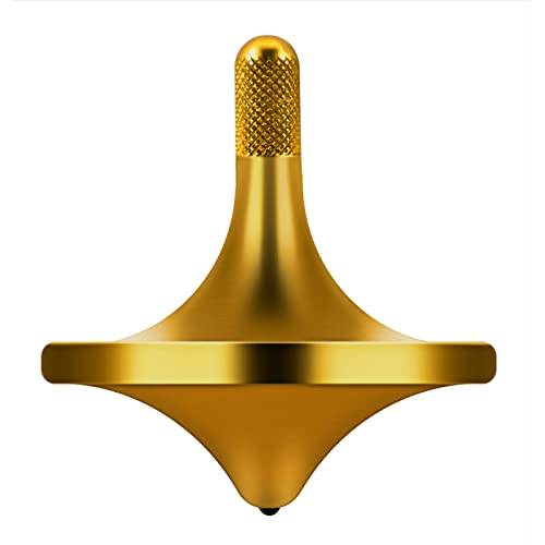 Umweltschutz Edelstahl Metall Kreisel, Anti-Schwerkraft perfekt ausbalanciertes zartes Tischspielzeug, leichtes drehen glatt Schleudern Schleuderzeit über 6 Minuten (Bronze M) von LOQATIDIS