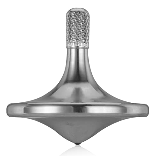 Präzisions kreisel aus Metall, LOQATIDIS langes Schleudern, Beste Schleuderzeit über 8 Minuten, perfekte Balance, gut verarbeitetes EDC Desktop Gyro Spielzeug für Erwachsene (Silber) von LOQATIDIS