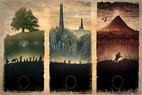 Puzzle 1000 Teile - Herr der Ringe - Puzzle for Adults and Children from 14 Years Knobelspiele Puzzle in Panorama Format - der Herr der Ringe - 75x50cm von LORDOS