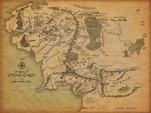 Lord of The Rings 2000 Teile Puzzle - Der Herr der Ringe Poster - Für Erwachsene und Kinder Ab 14 Jahren - Impossible Puzzle 100x70cm von LORDOS