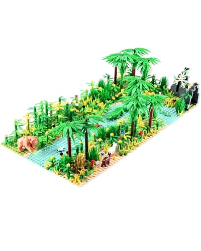 Tropischer Regenwald, botanische Landschaft mit Bauplatten für Lego-Baumhaus, Baumhaus-Abenteuer, Baustein-Spielzeug, kompatibel mit Lego Bauer von LADAMI