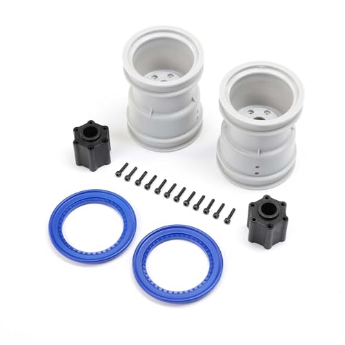 2.6" Wheel with Beadlock Rings, Blue (2): LMT 2.0 von LOSI