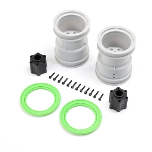 2.6" Wheel with Beadlock Rings, Green (2): LMT 2.0 von LOSI