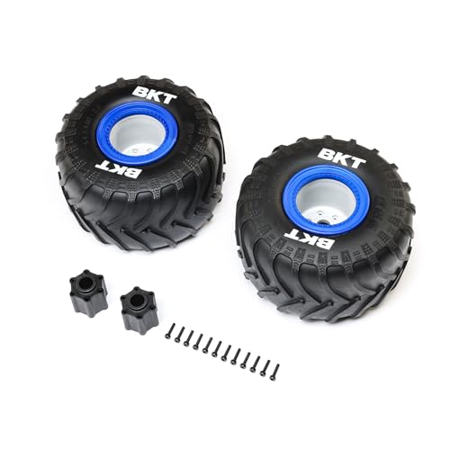 BKT 2.6" Monster Truck Tire, Med, Premount, Blue (2): LMT 2.0 von LOSI