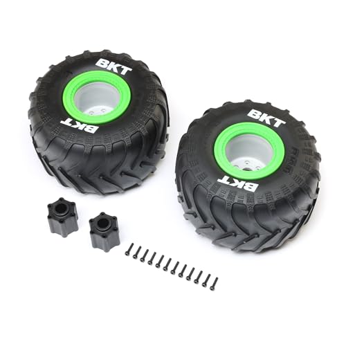 BKT 2.6" Monster Truck Tire, Med, Premount, Green (2): LMT 2.0 von LOSI