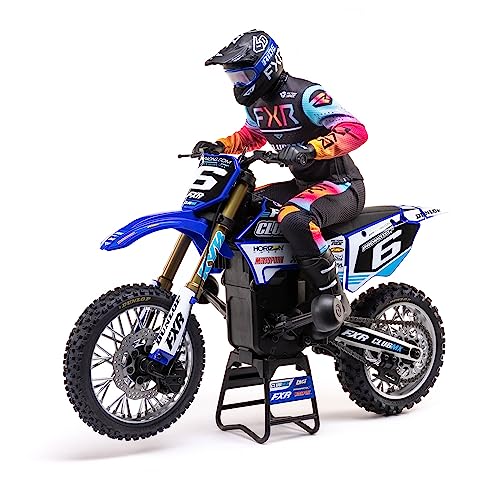 LOSI 1/4 Promoto-MX Motorrad RTR Ferngesteuert mit Schwungrad Stabi Stoßdämpfer 3 Fahrmodi Brushless Kettenantrieb Kupplung ohne Akku und Ladegerät von LOSI