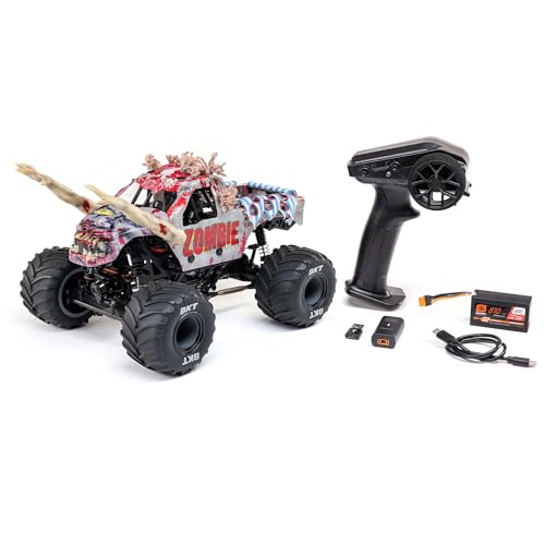 Losi 1/18 Mini LMT Zombie 2S 4x4 RTR offiziell lizenzierter Monster Jam Monster Truck – Ready-to-Run, Spektrum Smart LiPo Akku & USB-C Ladegerät inklusive von LOSI