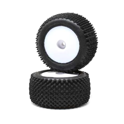 LOSI Pin Tires, Rear, Mounted, White (2): Mini-T 2.0 von LOSI