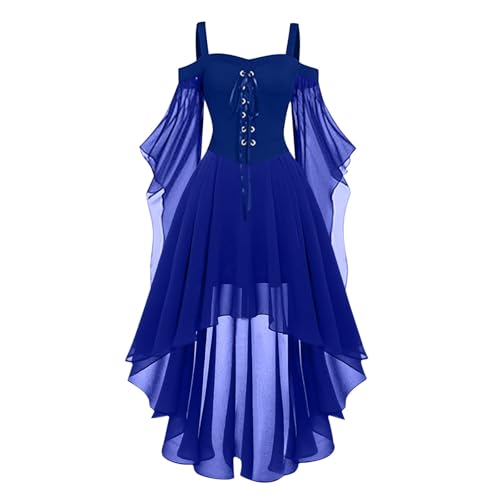 Halloween Kleidung Damen Kleid - Mittelalter Kleider Fledermausärmel Festliche Vintage Hexenkleid Vampir Verbandkleid für Cosplay Party Karneval irisches Outfit Rüschen Outfite Freizeitkleid Halloween Kleidung Damen Kleid - Mittelalter Kleider Fledermausärmel Festliche Vintage Hexenkleid Vampir Verbandkleid für Cosplay Party Karneval irisches Outfit Rüschen Outfite Freizeitkleid von LOSSLO