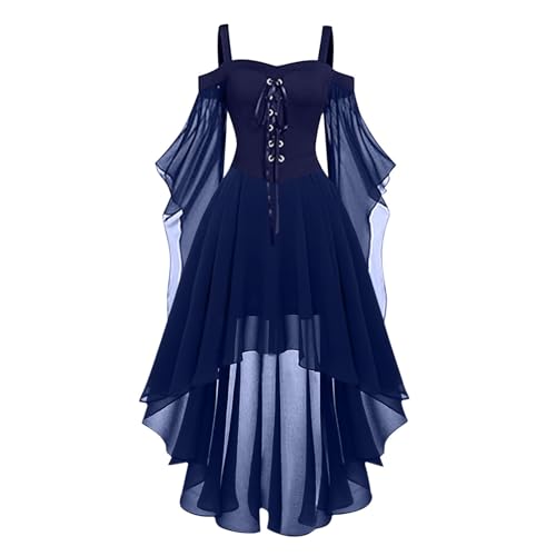 Halloween Kleidung Damen Kleid - Mittelalter Kleider Fledermausärmel Festliche Vintage Hexenkleid Vampir Verbandkleid für Cosplay Party Karneval irisches Outfit Rüschen Outfite Freizeitkleid Halloween Kleidung Damen Kleid - Mittelalter Kleider Fledermausärmel Festliche Vintage Hexenkleid Vampir Verbandkleid für Cosplay Party Karneval irisches Outfit Rüschen Outfite Freizeitkleid von LOSSLO