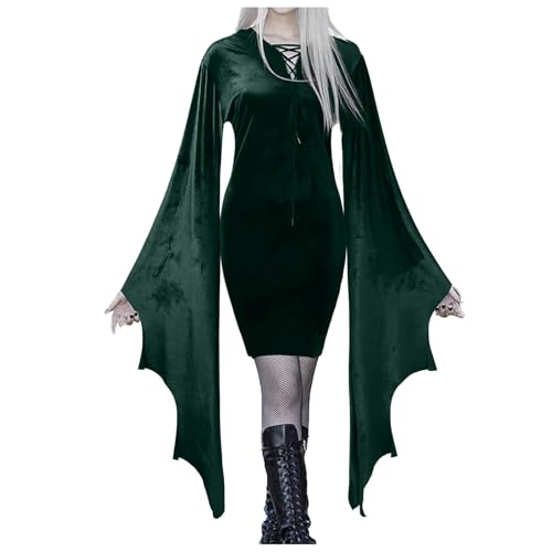 Halloween Kleidung Damen Vampir - Gothic Kleider Fledermausärmel Festliche Retro Kleid für Cosplay Party Vintage Verbandkleid Hexe Freizeitkleid Karneval Outfit Fasching Outfite Hexenkleid Halloween Kleidung Damen Vampir - Gothic Kleider Fledermausärmel Festliche Retro Kleid für Cosplay Party Vintage Verbandkleid Hexe Freizeitkleid Karneval Outfit Fasching Outfite Hexenkleid von LOSSLO