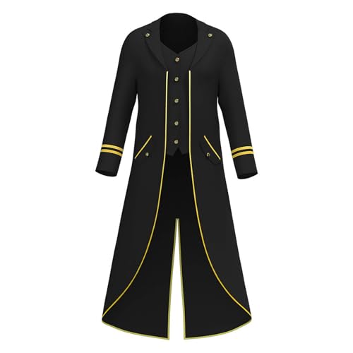 Herren Steampunk Frack Neu - Gothic Jacke Herren Lang Klassisch Grün Renaissance Mantel Retro Viktorianische Hof Gehrock Elegant Tuxedo Theater Performance Piraten Vampir Kleidung Halloween Kostüm Herren Steampunk Frack Neu - Gothic Jacke Herren Lang Klassisch Grün Renaissance Mantel Retro Viktorianische Hof Gehrock Elegant Tuxedo Theater Performance Piraten Vampir Kleidung Halloween Kostüm von LOSSLO