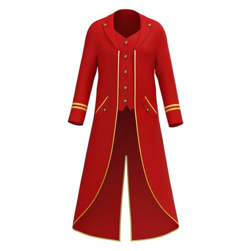 Herren Steampunk Frack Neu - Gothic Jacke Herren Lang Klassisch Grün Renaissance Mantel Retro Viktorianische Hof Gehrock Elegant Tuxedo Theater Performance Piraten Vampir Kleidung Halloween Kostüm Herren Steampunk Frack Neu - Gothic Jacke Herren Lang Klassisch Grün Renaissance Mantel Retro Viktorianische Hof Gehrock Elegant Tuxedo Theater Performance Piraten Vampir Kleidung Halloween Kostüm von LOSSLO
