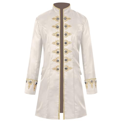 Herren Steampunk Mantel - Gothic Jacke Herren Lang Trendy Renaissance Königlicher Trenchcoat Viktorianische Hof Gehrock Elegant Uniform Theater Performance Cosplay Kleidung Halloween Kostüm Herren Steampunk Mantel - Gothic Jacke Herren Lang Trendy Renaissance Königlicher Trenchcoat Viktorianische Hof Gehrock Elegant Uniform Theater Performance Cosplay Kleidung Halloween Kostüm von LOSSLO