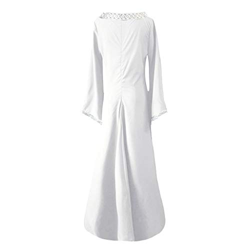 Renaissance Kleider Damen Lang, Mittelalter Maxikleid Trompetenärmel, Vintage Prinzessin KleidHalloween Kostüm Karneval Retro Bodenlang Abendkleider Faschingskostüme Cosplay Party Festival von LOSSLO