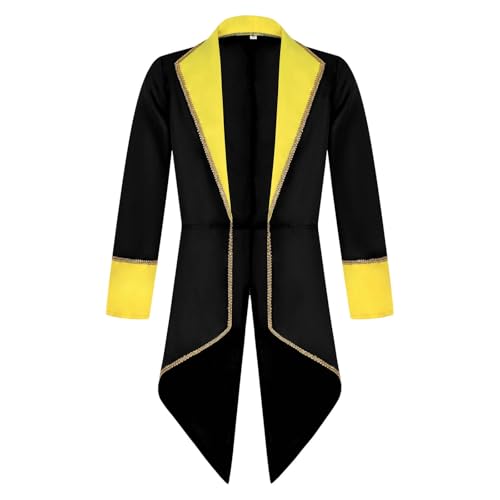 Steampunk Herren Jacke - Gothic Mantel Herren Midi Klassiker Schwarz Frack Loose Renaissance Gehrock Elegant Tuxedo 70er Viktorianische Hof Piraten Vampir Cosplay Kleidung Halloween Kostüm Steampunk Herren Jacke - Gothic Mantel Herren Midi Klassiker Schwarz Frack Loose Renaissance Gehrock Elegant Tuxedo 70er Viktorianische Hof Piraten Vampir Cosplay Kleidung Halloween Kostüm von LOSSLO