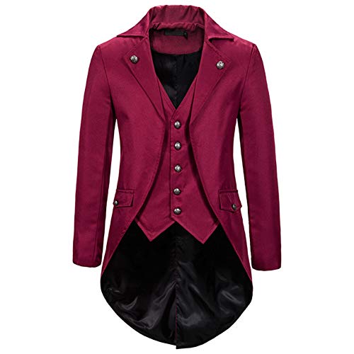 Steampunk Herren Kostüm - Gothic Jacke Herren Midi Schwarz Renaissance Frack Retro Viktorianische Hof Gehrock Mantel Elegant Tuxedo Theater Performance Piraten Vampir Kleidung Halloween Kostüm Steampunk Herren Kostüm - Gothic Jacke Herren Midi Schwarz Renaissance Frack Retro Viktorianische Hof Gehrock Mantel Elegant Tuxedo Theater Performance Piraten Vampir Kleidung Halloween Kostüm von LOSSLO