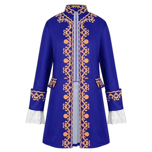 Steampunk Kostüm Herren Neu 2025 - Gothic Mantel Herren Midi Renaissance Jacke Reißverschluss Retro Viktorianische Hof Gehrock Jacquard Elegant Theater Kleidung Piraten Vampir Cosplay Halloween Kostüm Steampunk Kostüm Herren Neu 2025 - Gothic Mantel Herren Midi Renaissance Jacke Reißverschluss Retro Viktorianische Hof Gehrock Jacquard Elegant Theater Kleidung Piraten Vampir Cosplay Halloween Kostüm von LOSSLO