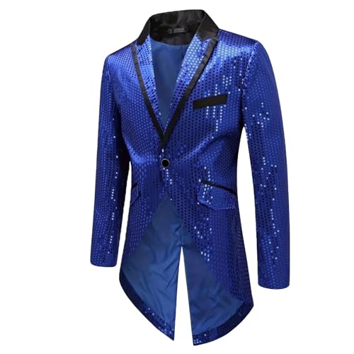 Steampunk Mantel Herren Pailletten - Gothic Frack Herren Lang Glitzer Mantel Renaissance Gehrock Viktorianische Hof 70er Disco Glitzerjacke Elegant Tuxedo Theater Performance-Kleidung Halloween Kostüm Steampunk Mantel Herren Pailletten - Gothic Frack Herren Lang Glitzer Mantel Renaissance Gehrock Viktorianische Hof 70er Disco Glitzerjacke Elegant Tuxedo Theater Performance-Kleidung Halloween Kostüm von LOSSLO
