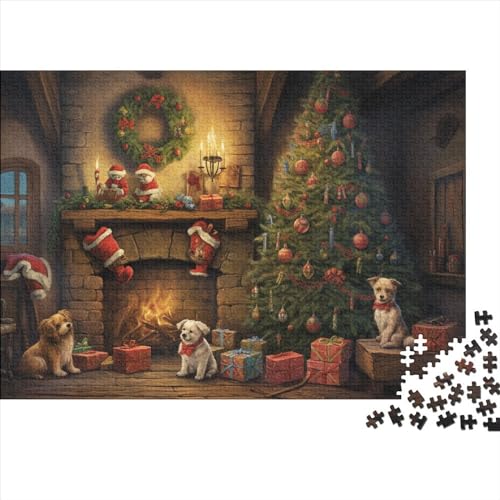 1000-teiliges Puzzle für Erwachsene, Weihnachtsszene, 1000 Teile (75 x 50 cm) von LOUSON