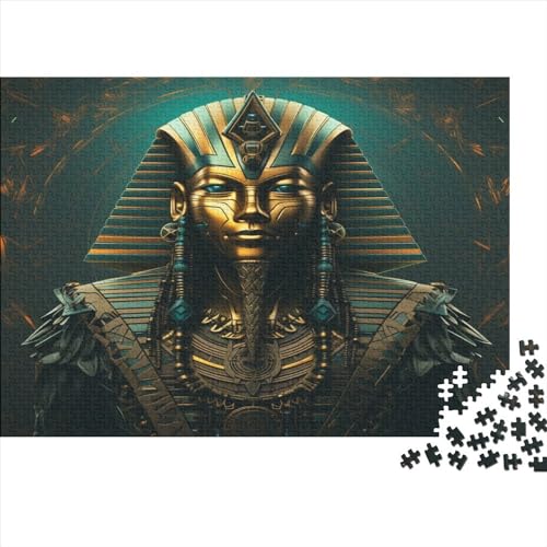 2023 Hölzern Puzzle Ägyptischer Pharao, Familienurlaub-Puzzle 1000 Teile Puzzles, Puzzles,Hausdekoration, Erwachsene von LOUSON