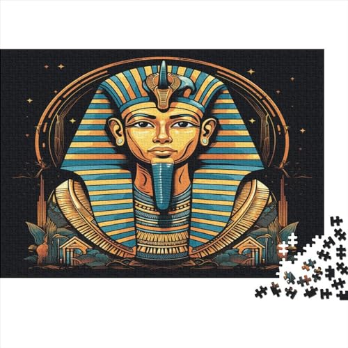 2023 Hölzern Puzzle Ägyptischer Pharao, Familienurlaub-Puzzle 500 Teile Puzzles, Puzzles,Hausdekoration, Erwachsene von LOUSON