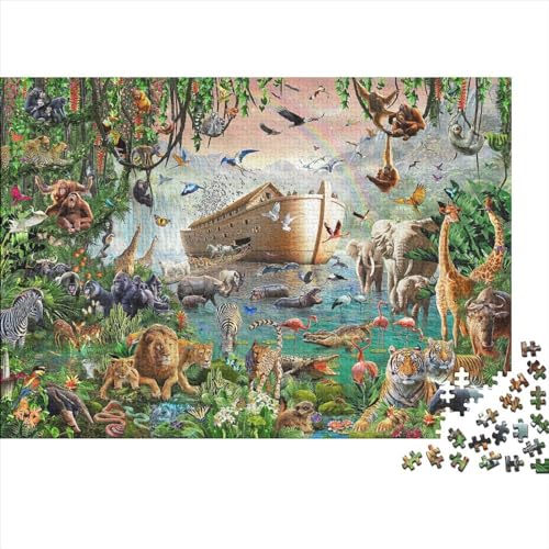 2023 Hölzern Puzzle Animal Sail, Familienurlaub-Puzzle 500 Teile Puzzles, Puzzles,Hausdekoration, Erwachsene von LOUSON