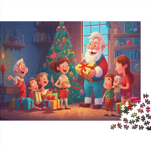 2023 Hölzern Puzzle Santa Claus, Familienurlaub-Puzzle 500 Teile Puzzles, Puzzles,Hausdekoration, Erwachsene von LOUSON