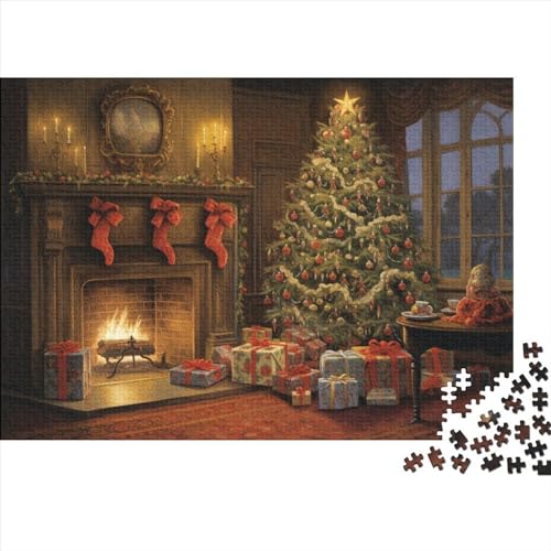 2023 Hölzern Puzzle Santa Claus, Familienurlaub-Puzzle 500 Teile Puzzles, Puzzles,Hausdekoration, Erwachsene von LOUSON