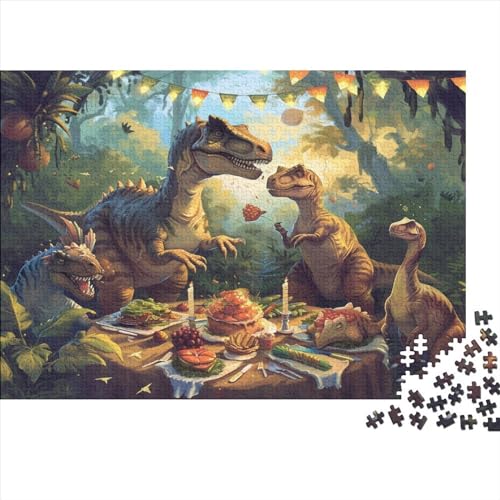 2023 Hölzern Puzzle cKunstoon_Dinosaurier, Familienurlaub-Puzzle 1000 Teile Puzzles, Puzzles,Hausdekoration, Erwachsene von LOUSON