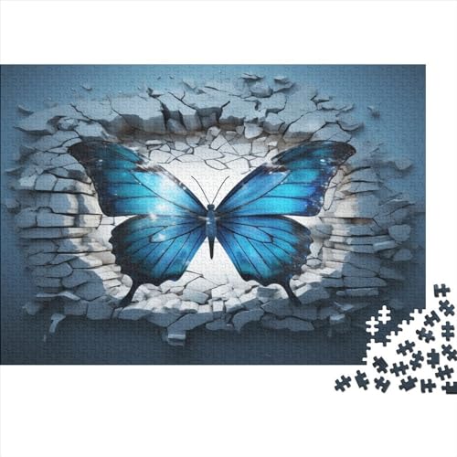 3D-Effekt Schmetterling 300 Teile Puzzle für Erwachsene Tier 300 Teile (40 x 28 cm) von LOUSON