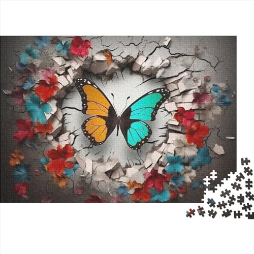 3D Effekt Schmetterling Jigsaw Puzzles 500 Teile für Erwachsene Puzzle für Erwachsene 500 Teile Puzzle Lernspiele Tier von LOUSON
