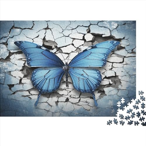 3D-Effekt Schmetterling Puzzle für Erwachsene 1000 Teile Puzzle für Erwachsene Herausforderung Spiel Tier von LOUSON