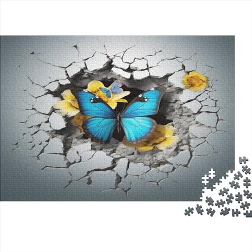 3D-Effekt Schmetterling Puzzle für Erwachsene 1000 Teile Puzzle für Erwachsene Herausforderung Spiel Tier von LOUSON