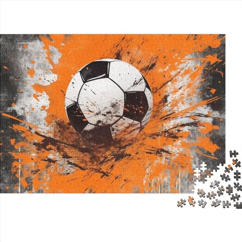 3D-Fußball-Puzzle, 1000 Teile, für Erwachsene, Fußball, 1000 Teile (75 x 50 cm), Holz von LOUSON