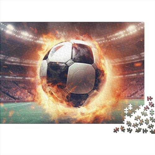 3D-Fußball-Puzzles 300 Teile für Erwachsene Puzzles für Erwachsene 300 Teile Holzpuzzle Lernspiele Fußball von LOUSON