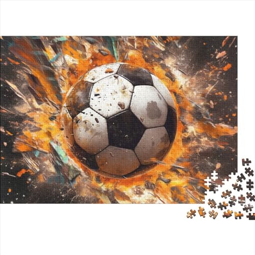 3D-Fußball-Puzzles 500 Teile für Erwachsene Puzzles für Erwachsene 500 Teile Holzpuzzle Lernspiele Fußball von LOUSON