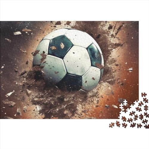 3D-Fußball-Puzzles aus Holz für Erwachsene, 300-teiliges Puzzle für Erwachsene, herausforderndes Spiel, Fußball von LOUSON