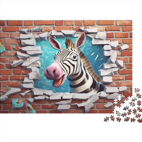 3D Zerrissene Wand Effekt Puzzle 1000 Teile für Erwachsene Jigsaw Puzzles für Erwachsene 1000 Teile Puzzle Lernspiele Tier von LOUSON