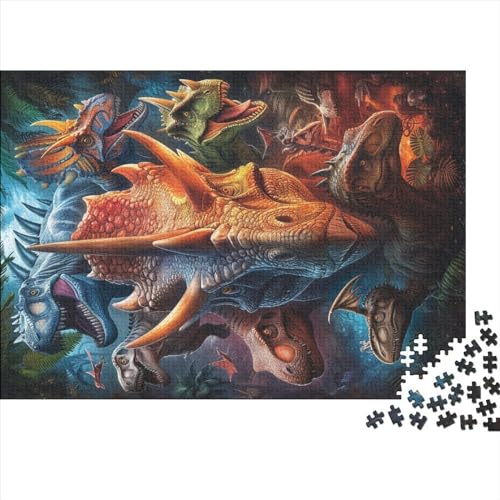500 Stück Puzzles Für Erwachsene Teenager CKunstoon Dinosaurier Stress Abbauen Familien-Puzzlespiel Mit Poster in Voller Größe 500-teiliges Puzzle Lernspiel Geschenk 500pcs (52x38cm) von LOUSON