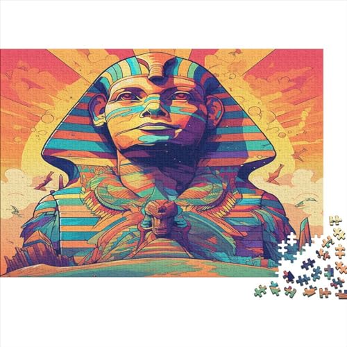 Ägyptischer Pharao, Puzzles für Erwachsene, 500 Teile Puzzles für Erwachsene, herausforderndes Spiel von LOUSON