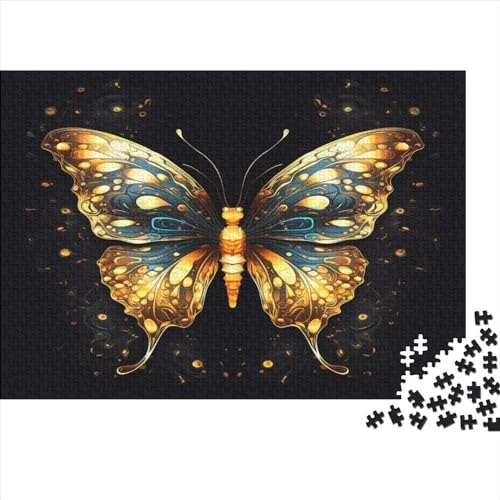 Abstrakte Schmetterlings-Puzzles aus Holz für Erwachsene, 500 Teile Puzzles für Erwachsene, herausforderndes Spiel, Cartoon von LOUSON
