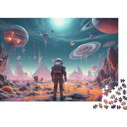Astronaut Puzzle für Erwachsene, 500 Teile, Planet, 500 Teile (52 x 38 cm), Holz von LOUSON