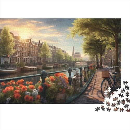Bicycles in Amsterdam 1000 Teile Puzzle für Erwachsene, 300 Teile (40 x 28 cm) von LOUSON